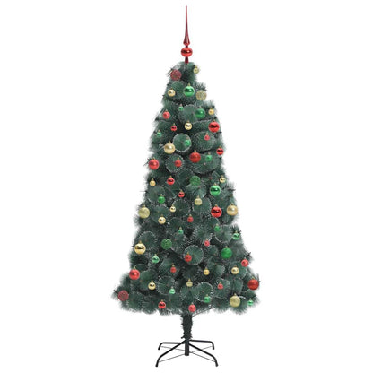 Albero di Natale artificiale illuminato con set di palline
