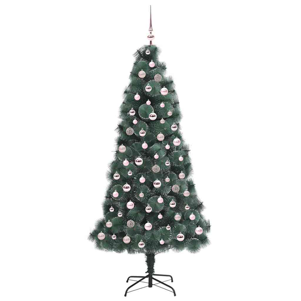 Albero di Natale artificiale preilluminato con set di palline