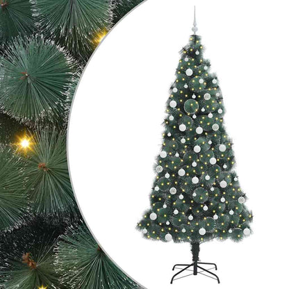 Albero di Natale artificiale illuminato con set di palline