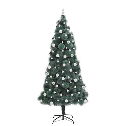 Albero di Natale artificiale illuminato con set di palline