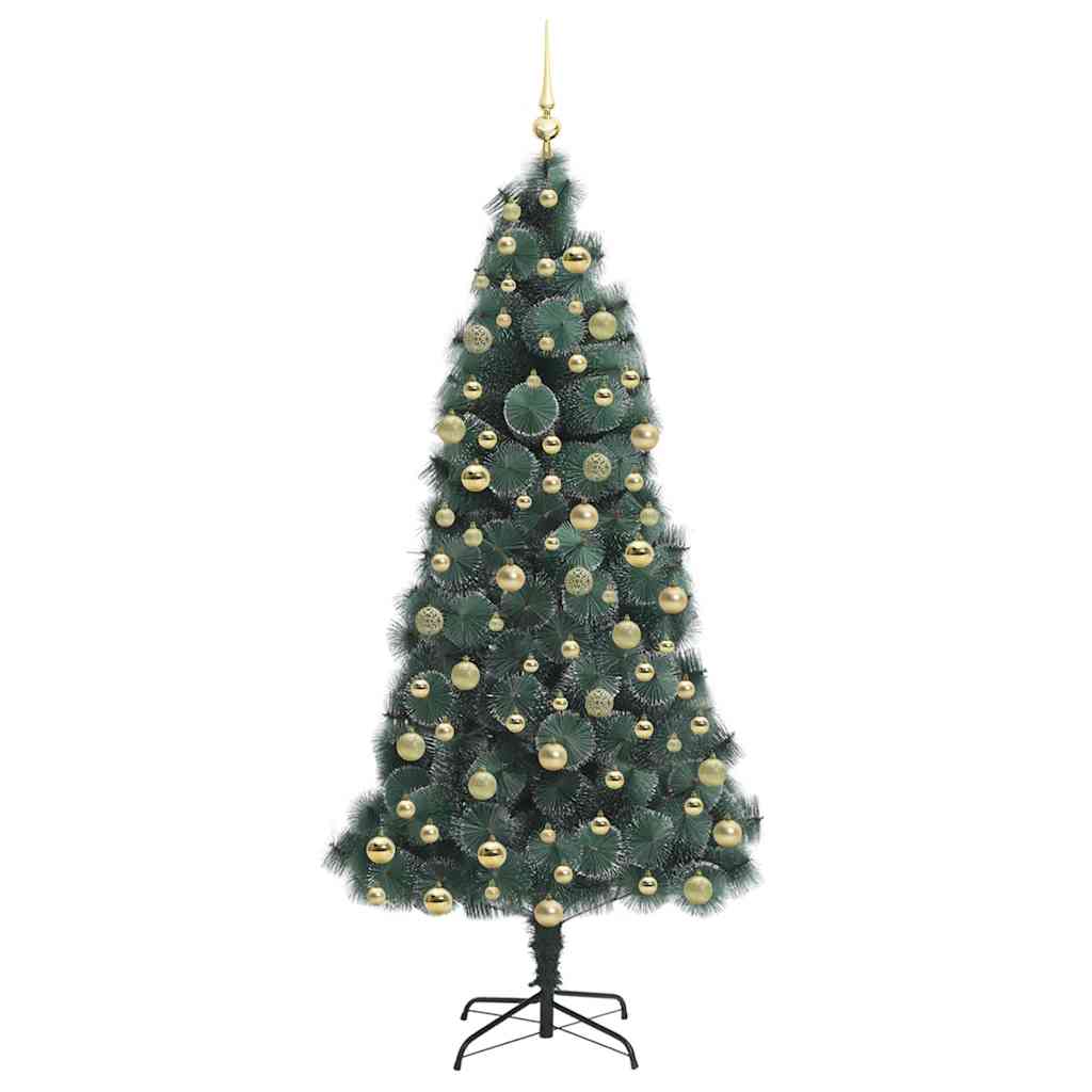 Albero di Natale artificiale pre-illuminato con set di palline