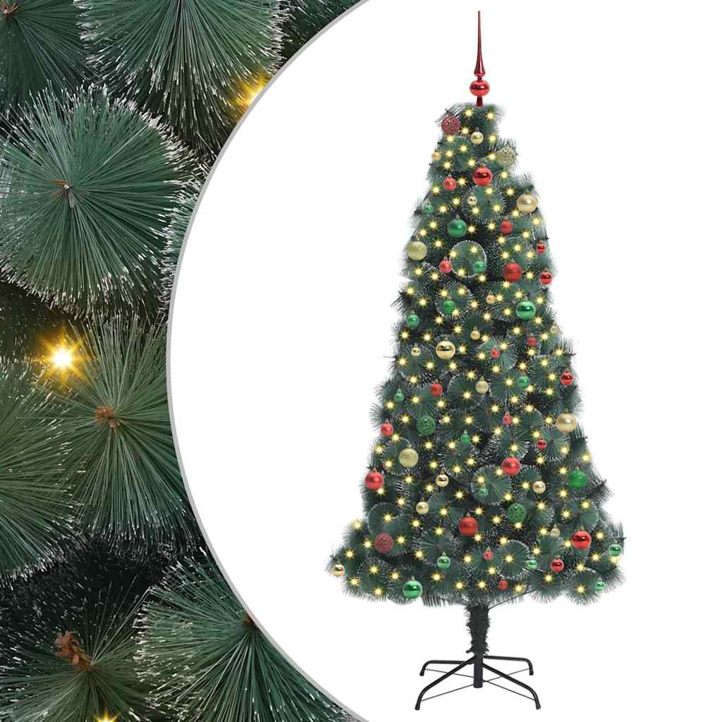 Albero di Natale artificiale pre-illuminato con set di palline