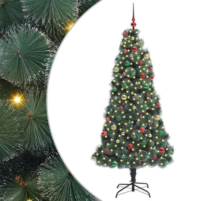 Albero di Natale artificiale pre-illuminato con set di palline
