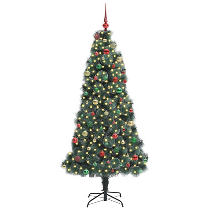 Albero di Natale artificiale pre-illuminato con set di palline