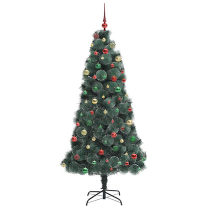 Albero di Natale artificiale pre-illuminato con set di palline