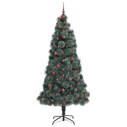 Albero di Natale artificiale pre-illuminato con set di palline