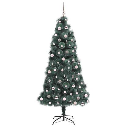 Albero di Natale artificiale illuminato pre-addobbato con set di palline