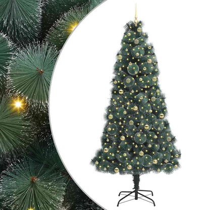 Albero di Natale artificiale preilluminato con set di palline