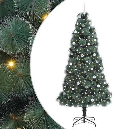 Albero di Natale artificiale preilluminato con set di palline