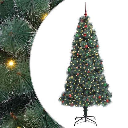 Albero di Natale artificiale preilluminato con set di palline