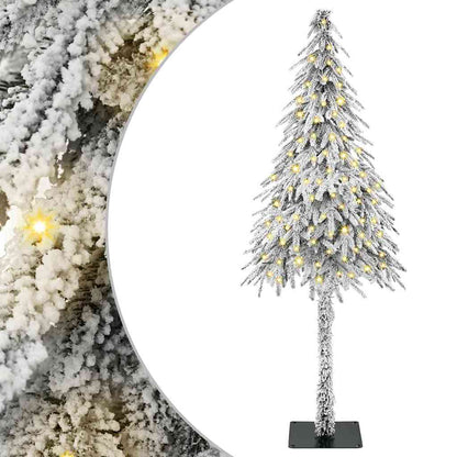 Albero di Natale con 150 LED Bianco 120 cm PE e Acciaio