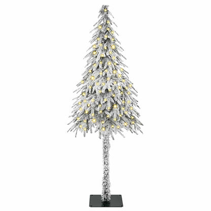 Albero di Natale con 150 LED Bianco 120 cm PE e Acciaio