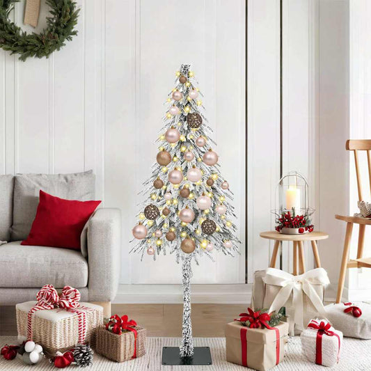 Albero di Natale con 150 LED Bianco 120 cm PE e Acciaio