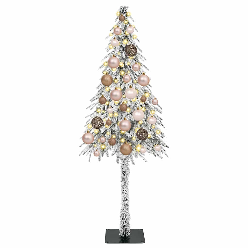 Albero di Natale con 150 LED Bianco 120 cm PE e Acciaio