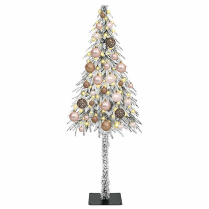 Albero di Natale con 150 LED Bianco 120 cm PE e Acciaio