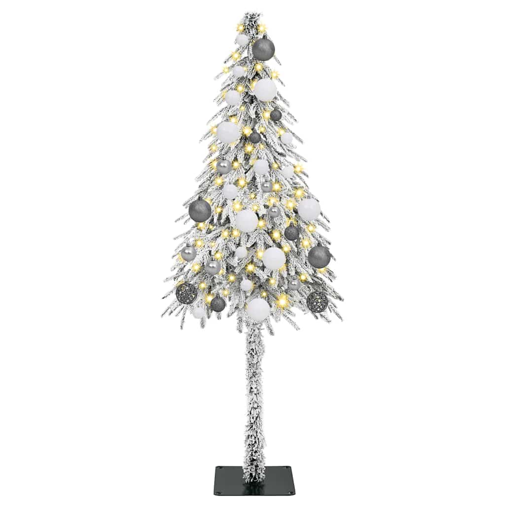 Albero di Natale con 150 LED Bianco 120 cm PE e Acciaio