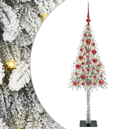 Albero di Natale con 150 LED Bianco 120 cm PE e Acciaio