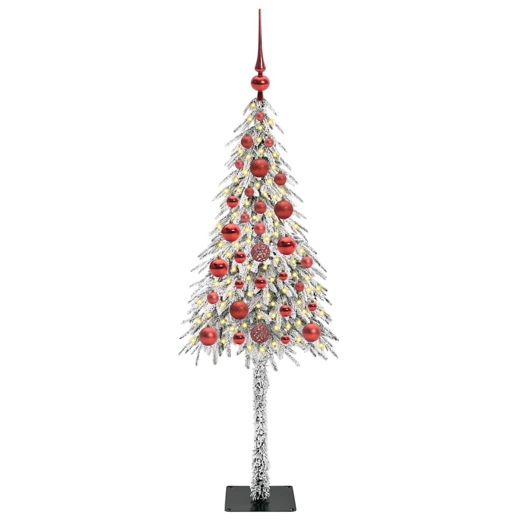 Albero di Natale con 150 LED Bianco 120 cm PE e Acciaio