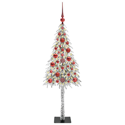 Albero di Natale con 150 LED Bianco 120 cm PE e Acciaio