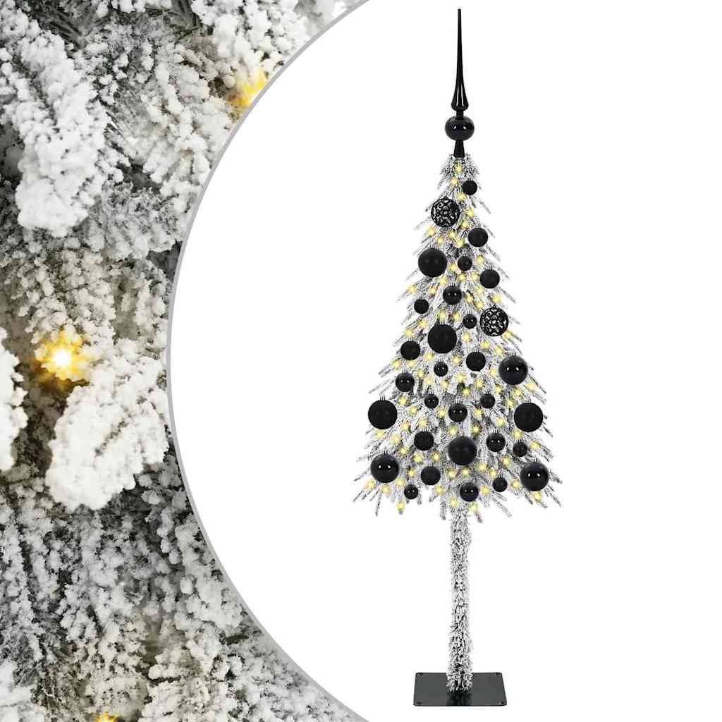 Albero di Natale con 150 LED Bianco 120 cm PE e Acciaio
