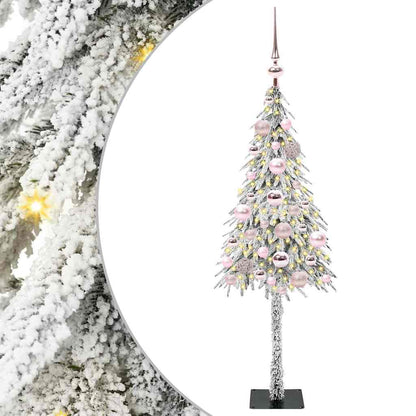 Albero di Natale con 150 LED Bianco 120 cm PE e Acciaio