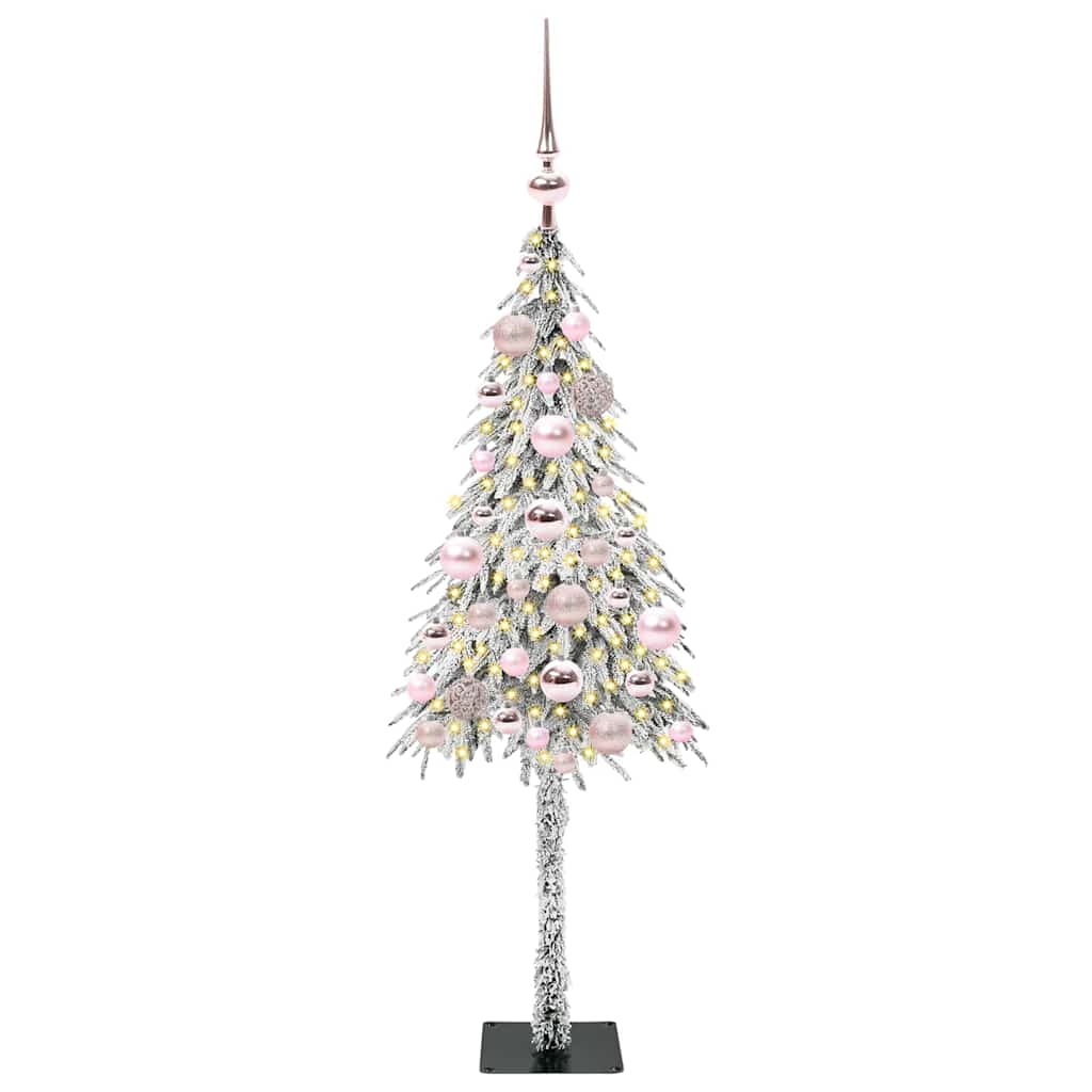Albero di Natale con 150 LED Bianco 120 cm PE e Acciaio