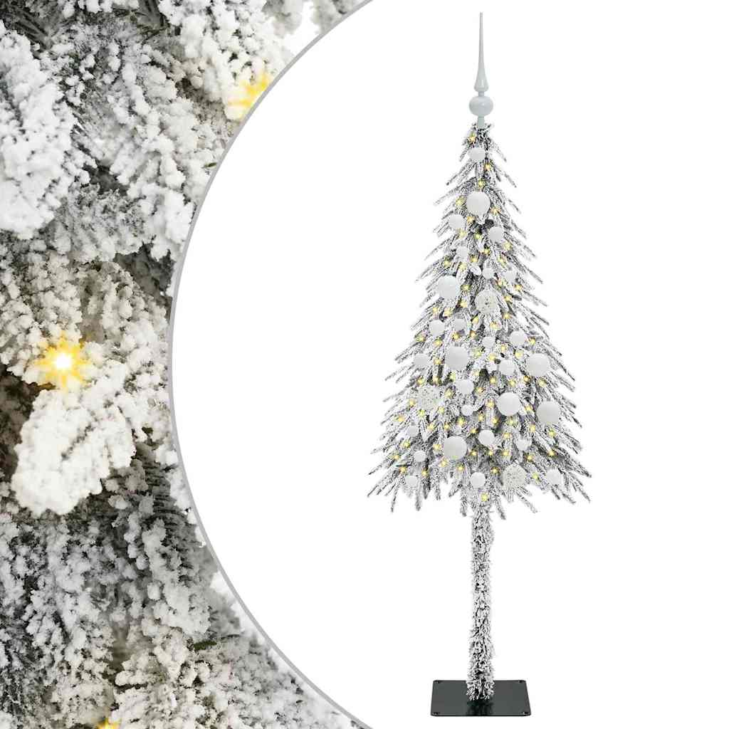 Albero di Natale con 150 LED Bianco 120 cm PE e Acciaio