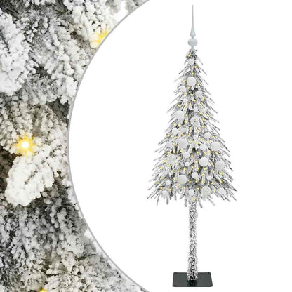 Albero di Natale con 150 LED Bianco 120 cm PE e Acciaio
