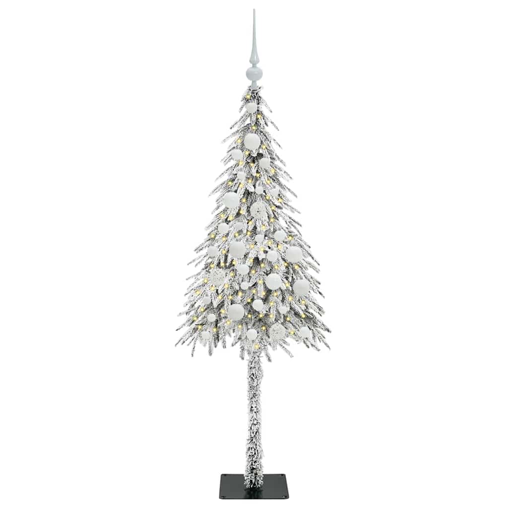 Albero di Natale con 150 LED Bianco 120 cm PE e Acciaio