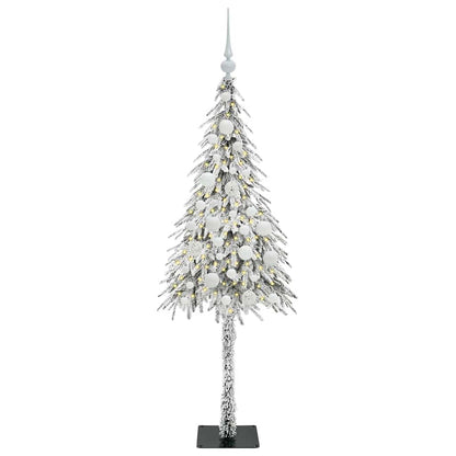 Albero di Natale con 150 LED Bianco 120 cm PE e Acciaio