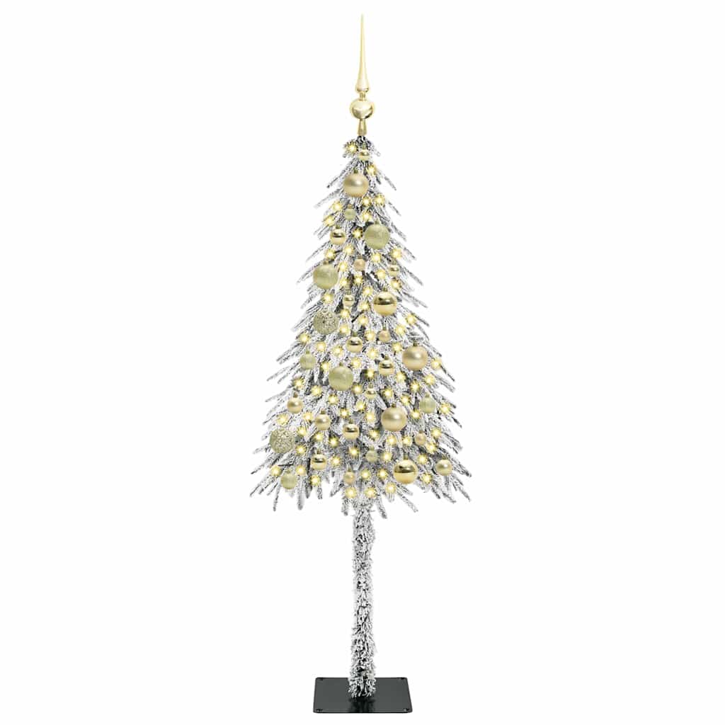 Albero di Natale con 150 LED Bianco 120 cm PE e Acciaio