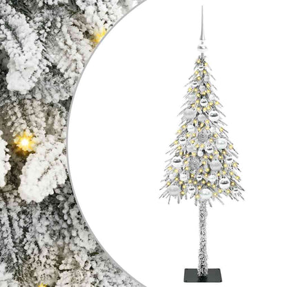 Albero di Natale con 150 LED Bianco 120 cm PE e Acciaio