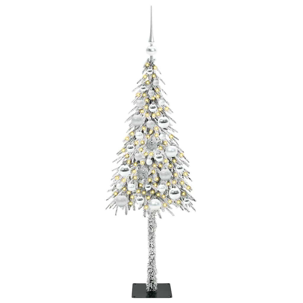 Albero di Natale con 150 LED Bianco 120 cm PE e Acciaio