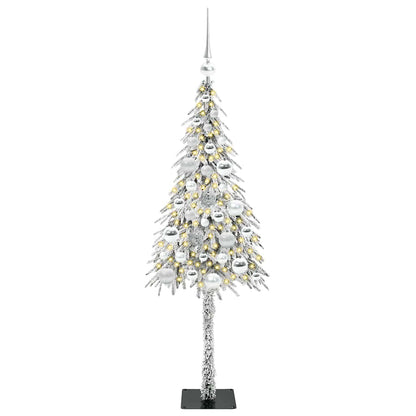 Albero di Natale con 150 LED Bianco 120 cm PE e Acciaio