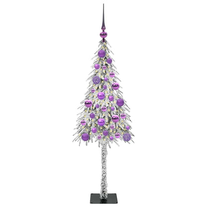 Albero di Natale con 150 LED Bianco 120 cm PE e Acciaio