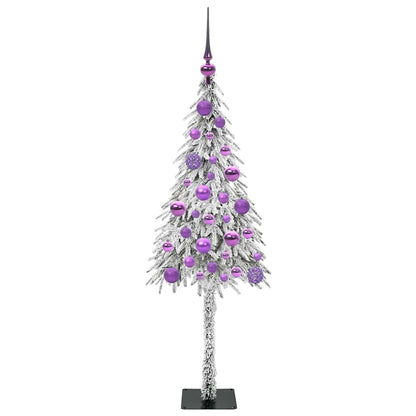 Albero di Natale con 150 LED Bianco 120 cm PE e Acciaio