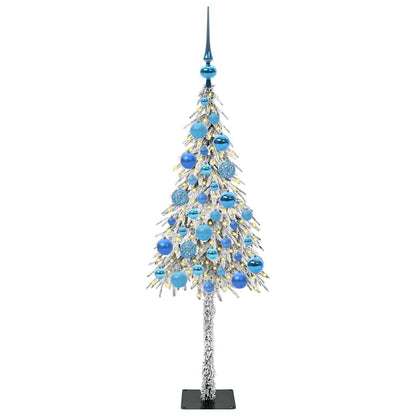 Albero di Natale con 150 LED Bianco 120 cm PE e Acciaio