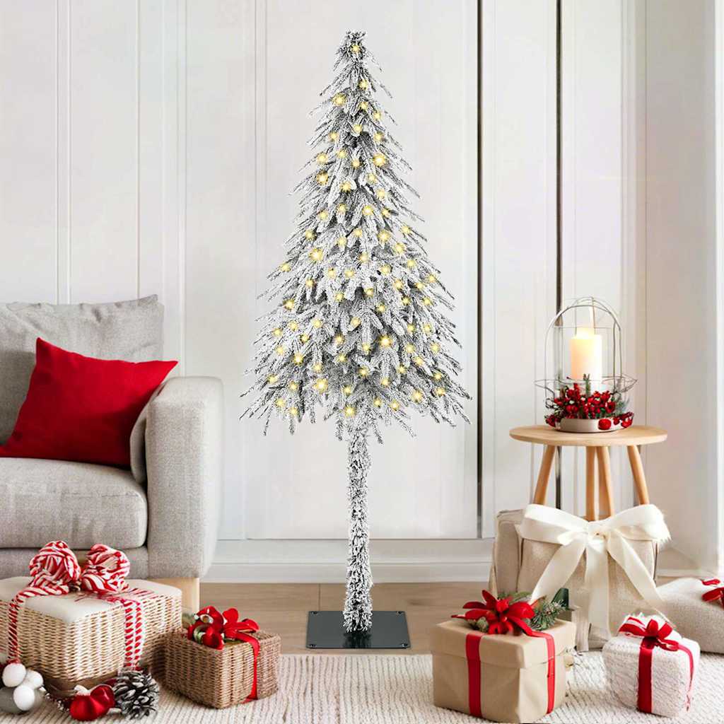 Albero di Natale con 150 LED Bianco 150 cm PE e Acciaio