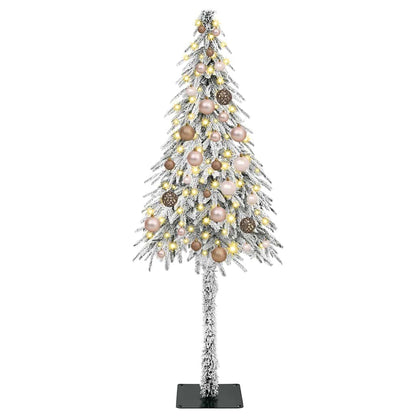 Albero di Natale con 150 LED Bianco 150 cm PE e Acciaio