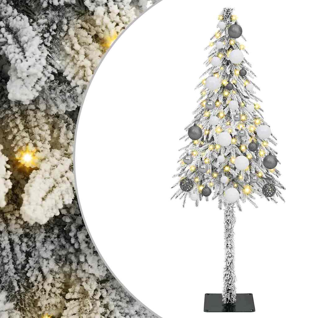 Albero di Natale con 150 LED Bianco 150 cm PE e Acciaio