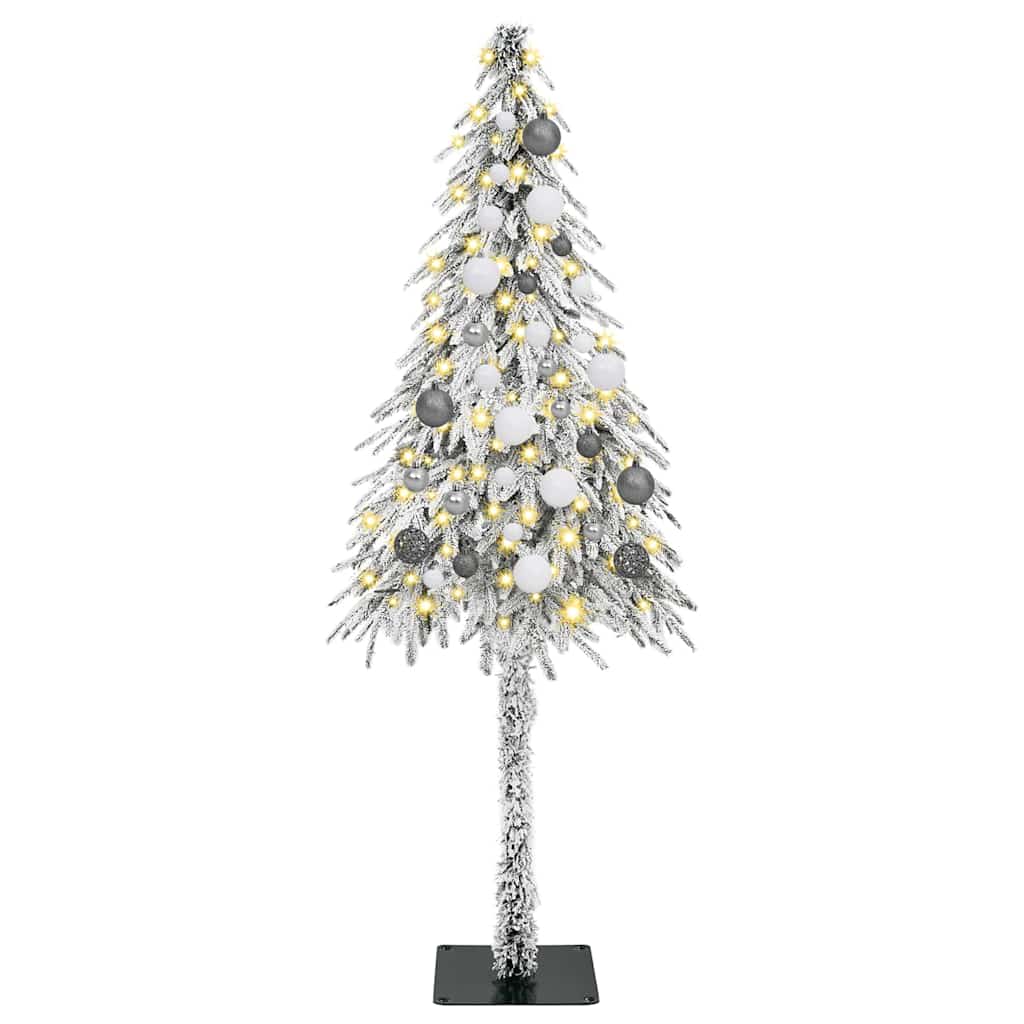 Albero di Natale con 150 LED Bianco 150 cm PE e Acciaio