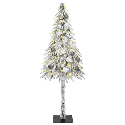 Albero di Natale con 150 LED Bianco 150 cm PE e Acciaio