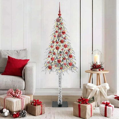 Albero di Natale con 150 LED Bianco 150 cm PE e Acciaio
