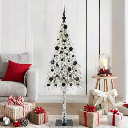 Albero di Natale con 150 LED Bianco 150 cm PE e Acciaio