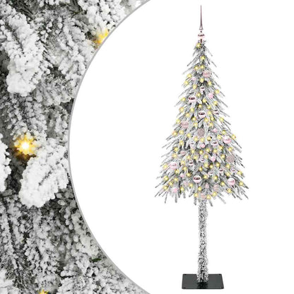 Albero di Natale con 150 LED Bianco 150 cm PE e Acciaio