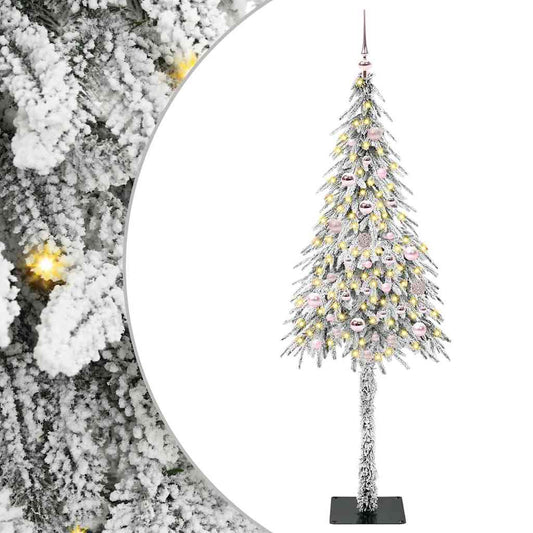 Albero di Natale con 150 LED Bianco 150 cm PE e Acciaio