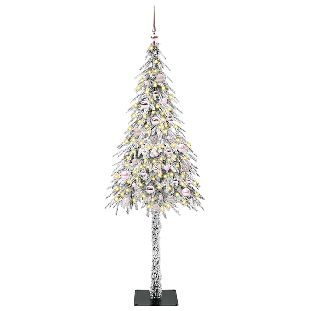 Albero di Natale con 150 LED Bianco 150 cm PE e Acciaio