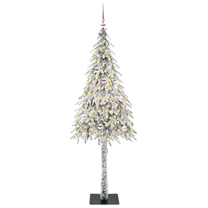 Albero di Natale con 150 LED Bianco 150 cm PE e Acciaio