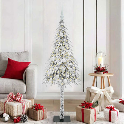 Albero di Natale con 150 LED Bianco 150 cm PE e Acciaio