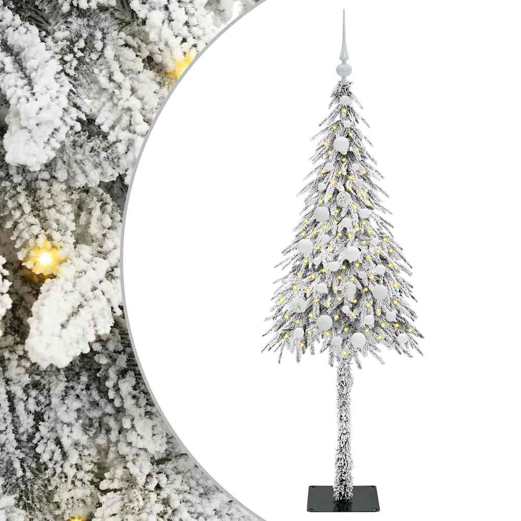 Albero di Natale con 150 LED Bianco 150 cm PE e Acciaio